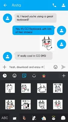 GO Keyboard Devil tufu Sticker android App screenshot 3